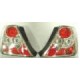 TYC HONDA CIVIC- HATCHBACK- 02/03 MODİFİYE STOP SAĞ/SOL SET 2 PARÇA NİKELAJLI/KIRMIZI (3KAPI)(TYC) (11-5761-A4-2U)
